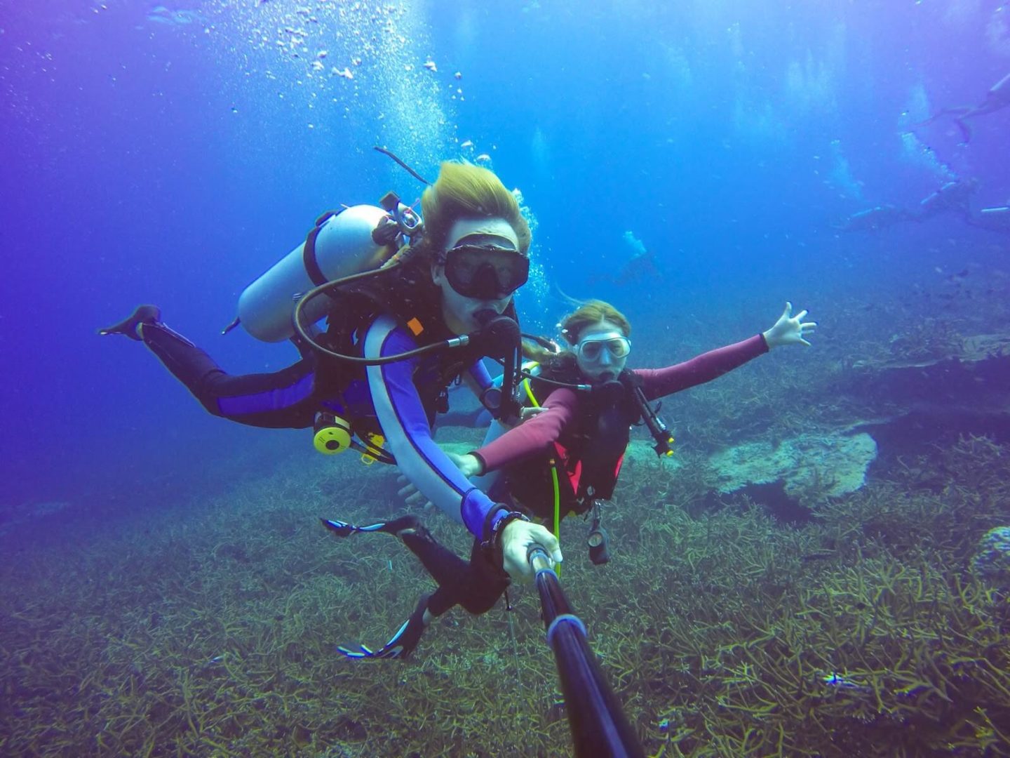 filming underwater