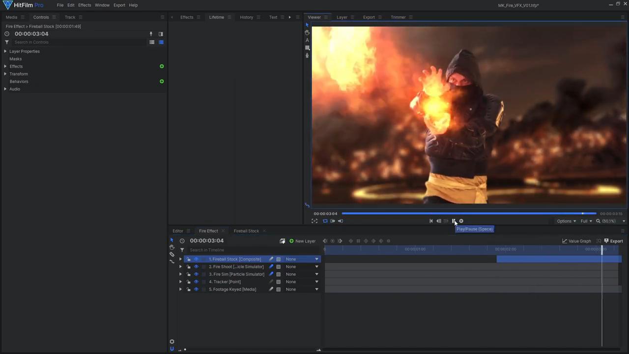 How to create Mortal Kombat's Scorpion fireball effects- using ActionVFX stock footage