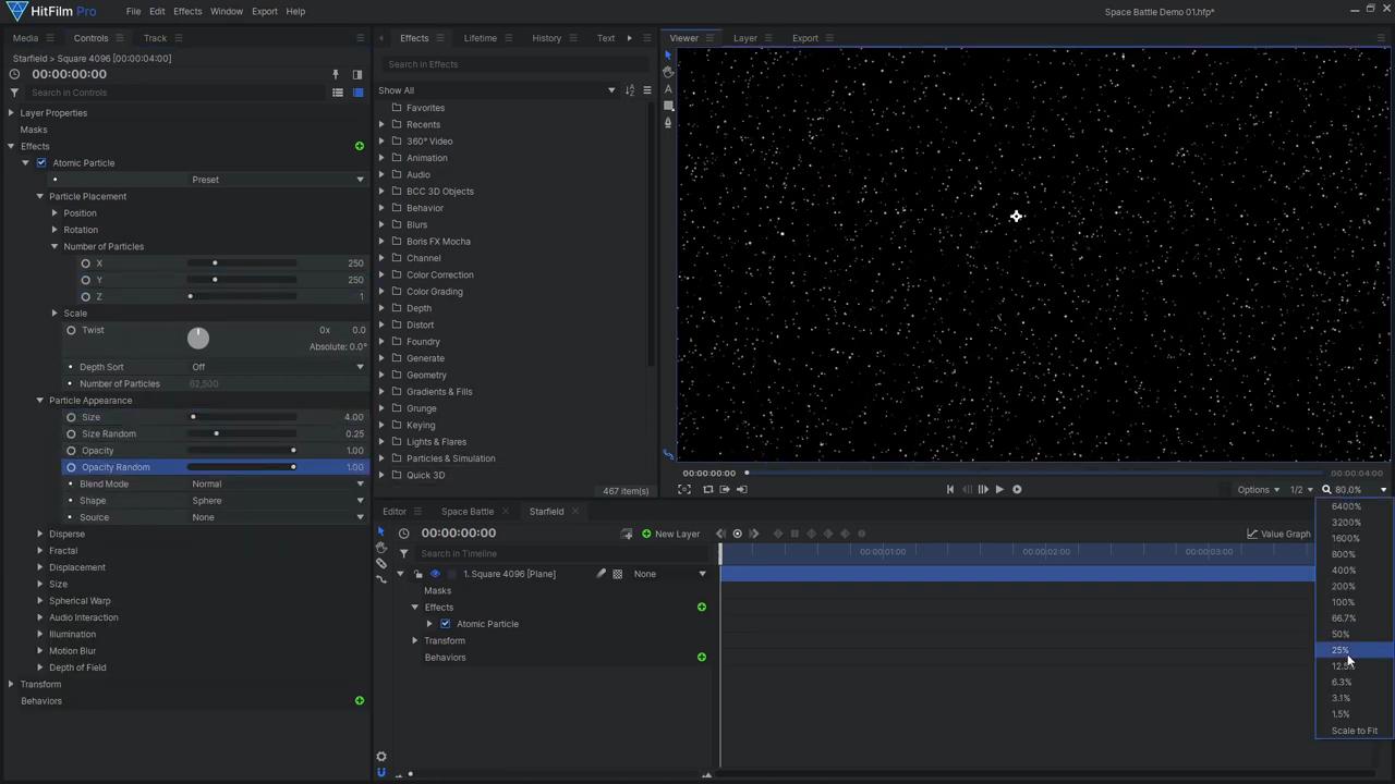 How to create Star Wars space battle VFX - Creating a star field