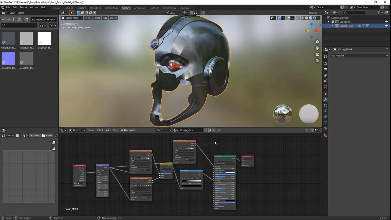 How to create Cyborg Visual Effects Cyborg model