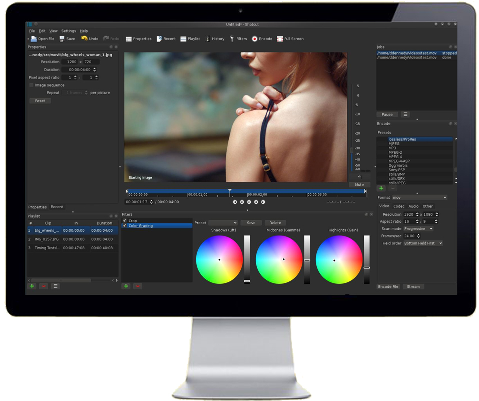 Shotcut editing software